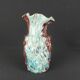 Vase en verre de Clichy, Legras à décor de capitons