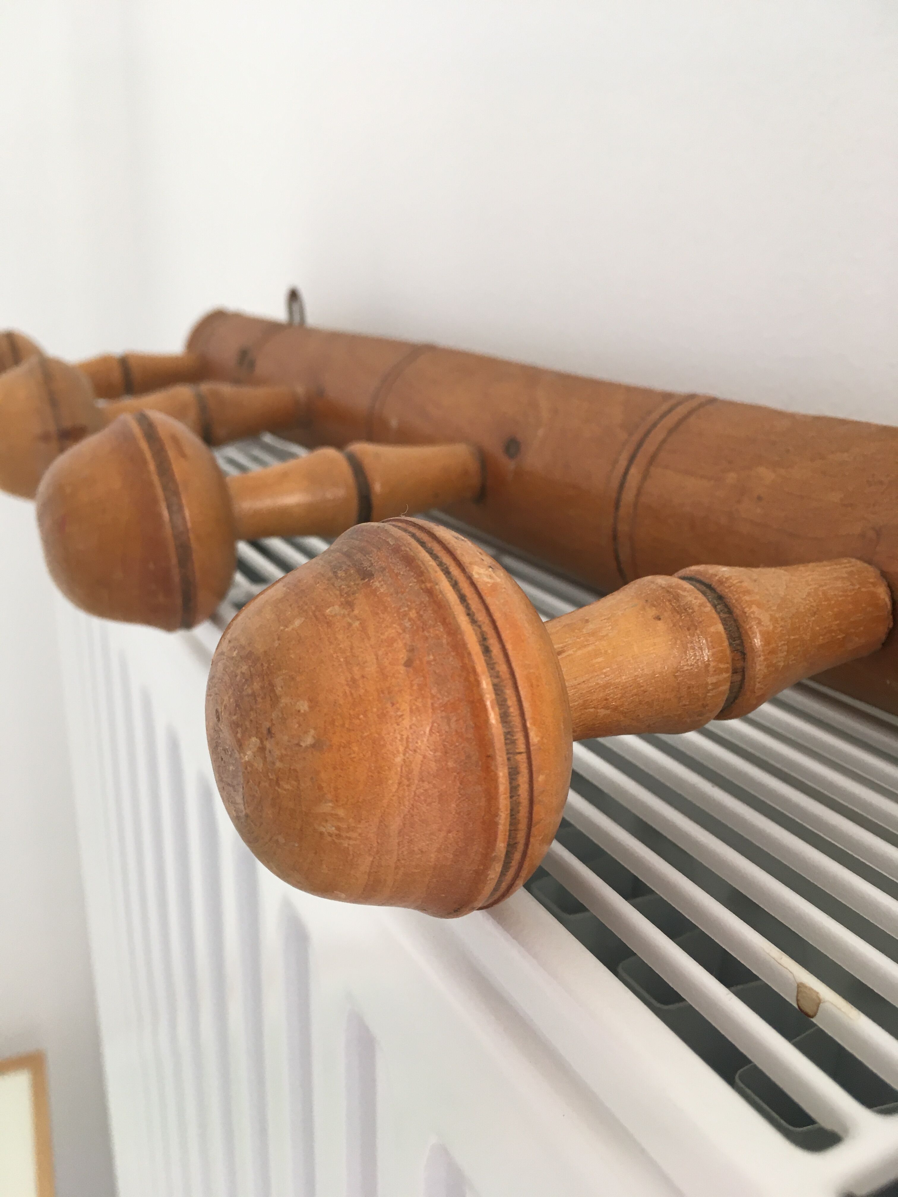 Vintage wood coat holder