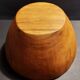 Vintage brutalist decorative wooden salad bowl 30 cm