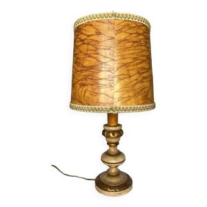 Lampe à poser bois vintage