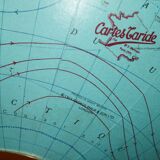 Globe terrestre lumineux taride verre 1969