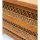 Rattan and wood chest of drawers