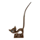 Chat baguier en laiton
