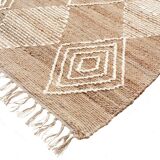 Berber-style rug in natural jute 120 x 170 cm