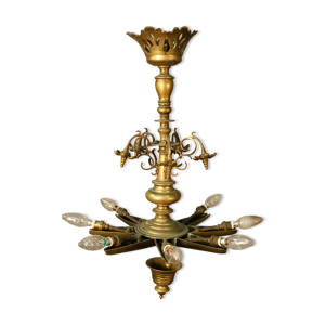 Lustre de synagogue en - bronze