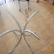 Round Metal and Glass Table - Vintage Design