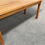 Pine farm table with its bench