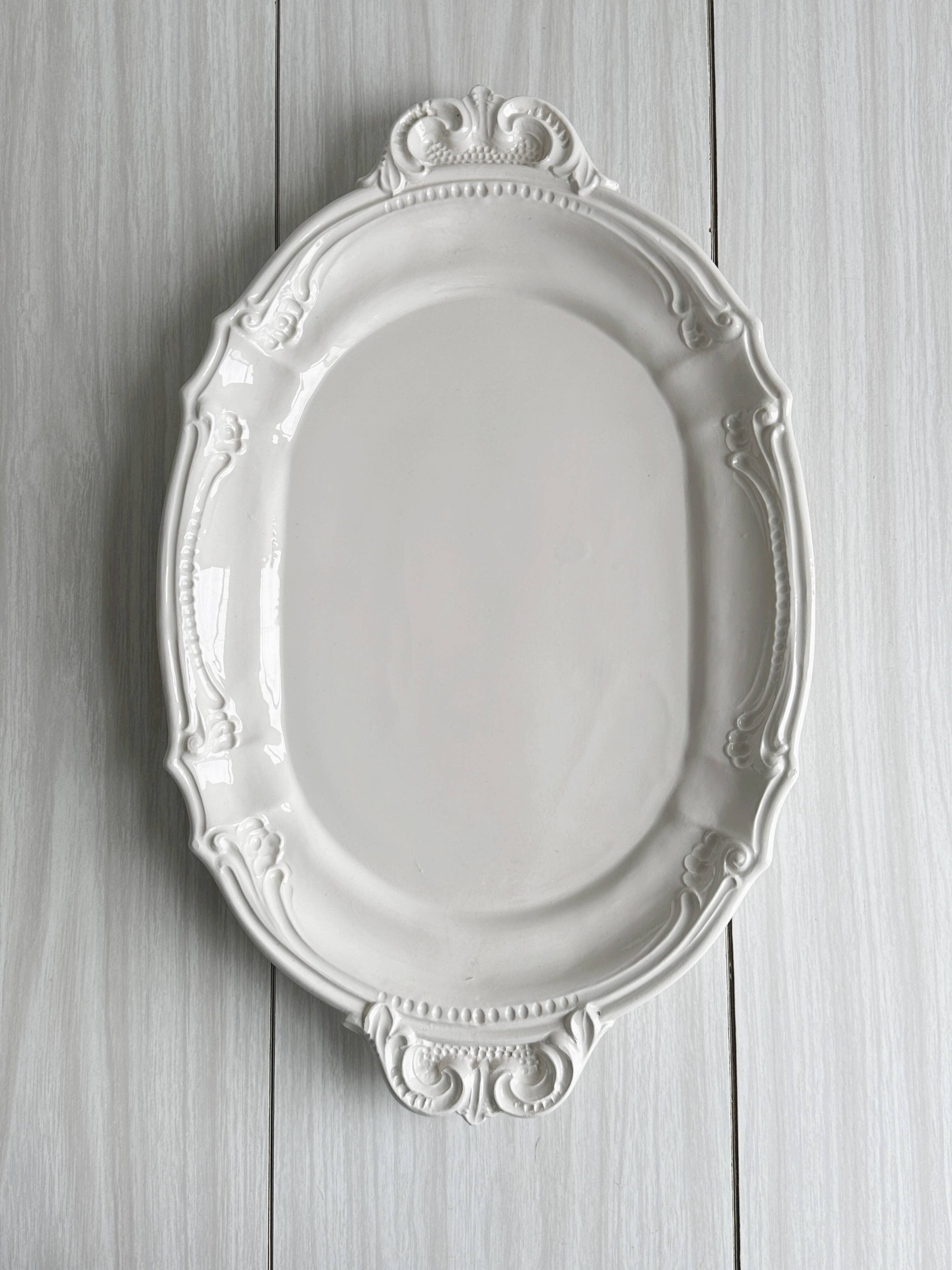 Large old oval dish