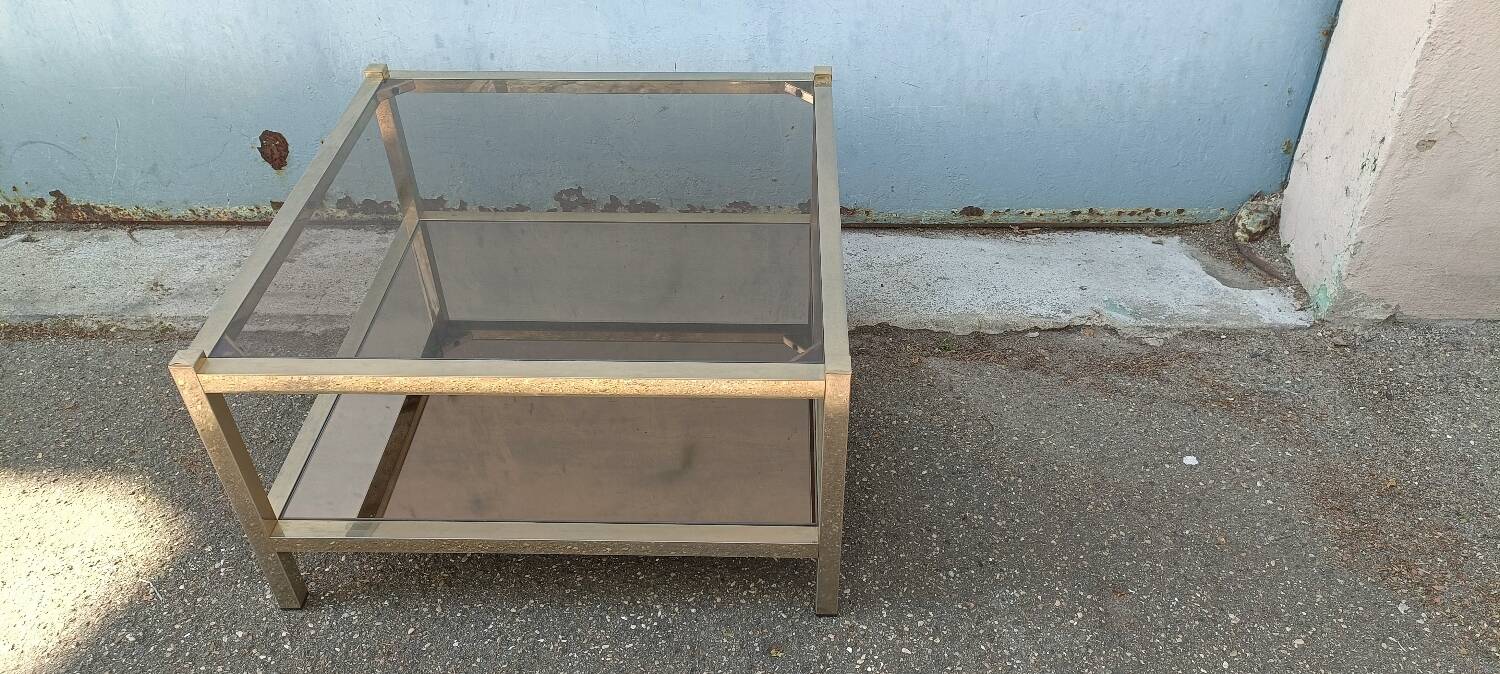 Vintage chrome coffee table