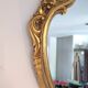 Miroir baroque doré ancien — courbes élégantes, esprit château 69 X 43 cm