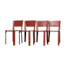 Set of 4 chairs S91 by Giancarlo Vegni for fasem