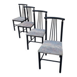 Série de 4 chaises design 1980