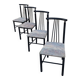 Series of 4 designer chairs 1980