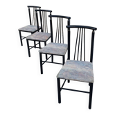 Series of 4 designer chairs 1980