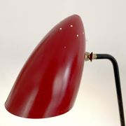 Lampe Grashopper vintage avec abat-jour bordeaux