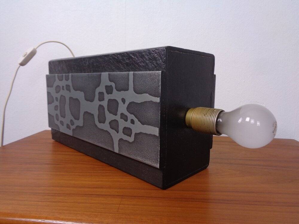 Brutalist table lamp from Temde, Switzerland, 1960s