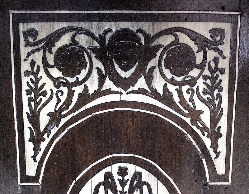 Ceremonial showcase in blackened pearwood, Napoleon III period - 1850