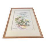 Aquarelle Saint Andéol de Quint