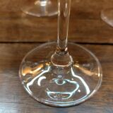 Six Cristal d'Arques martini cocktail glasses