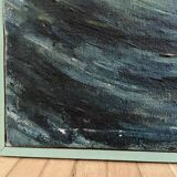 Oil on canvas, Maritime landscape, Old signed painting