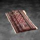 Handwoven red Boukhara oriental rug, 1960s