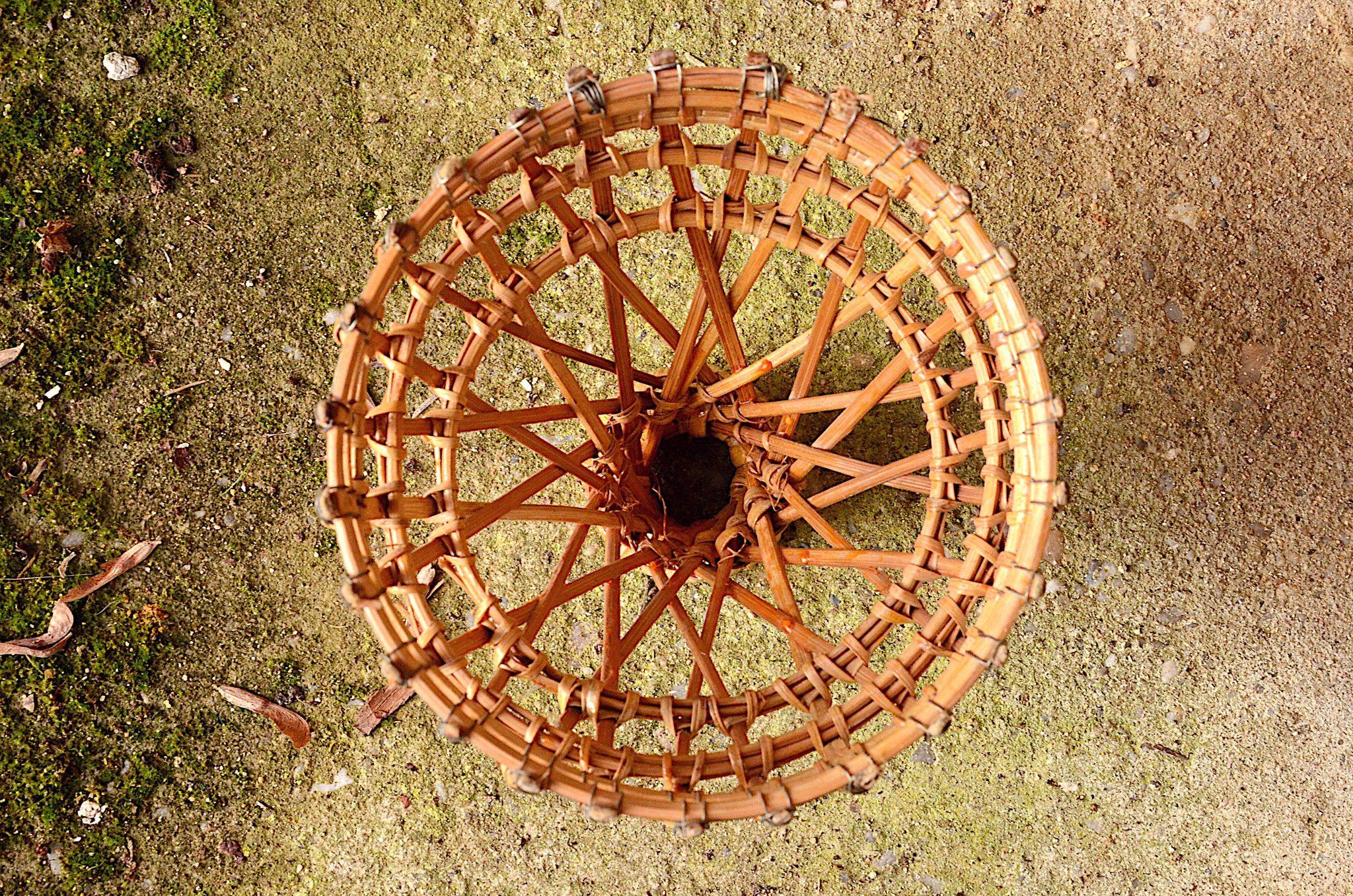 Small rattan pendant, handmade, 17x21cm