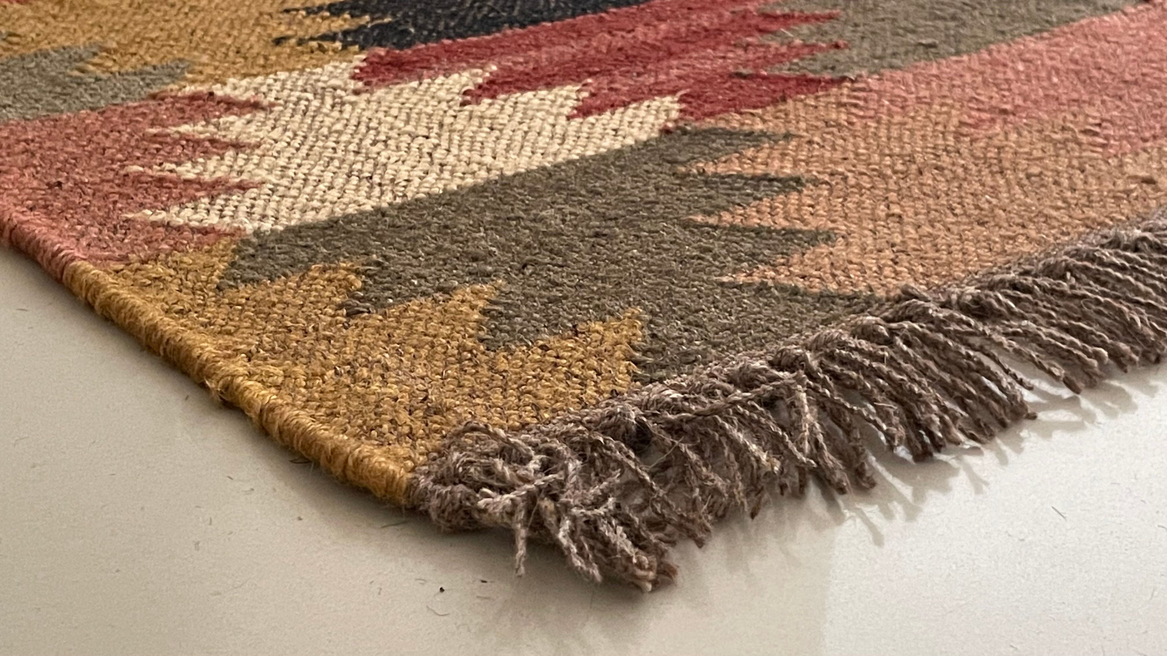 Hand woven jute and cotton floor runner 75x180 cm