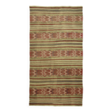 Turkish Anatolian Handmade Vintage Area Kilim Rug 276 cm x 144 cm