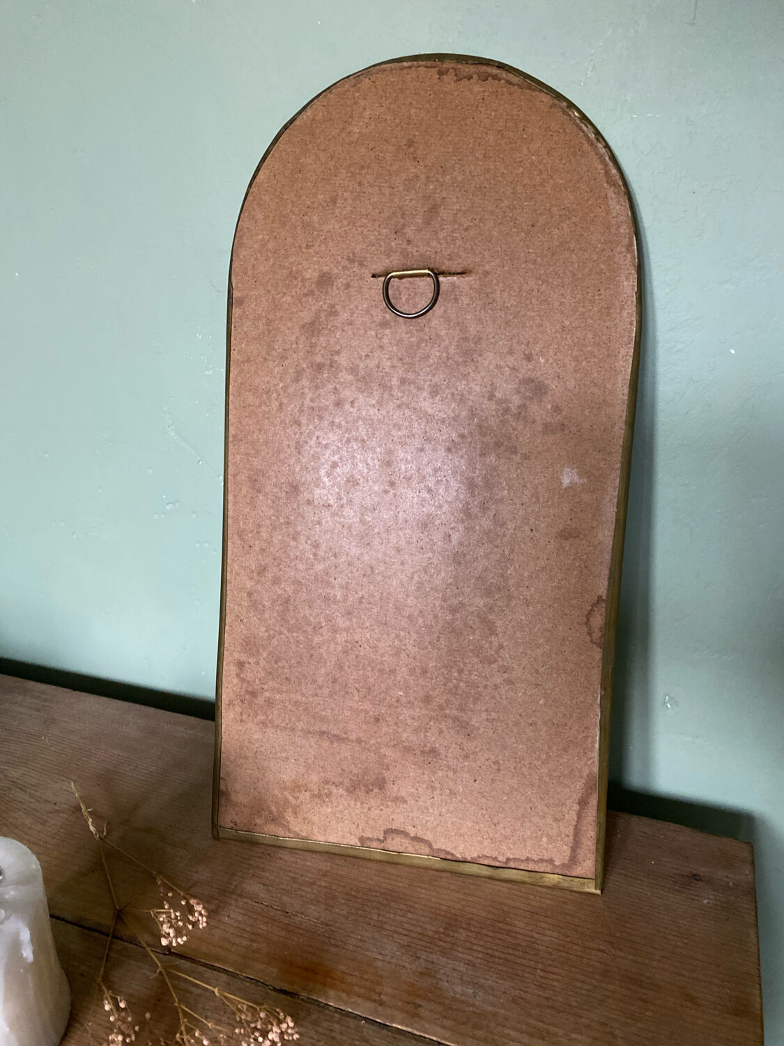 Moroccan brass mirror