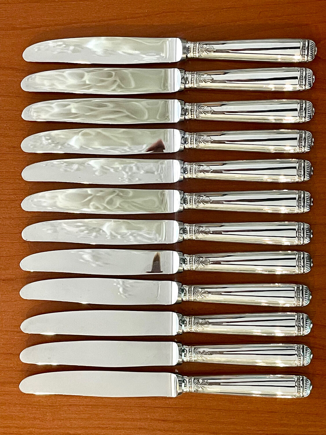 Christofle Malmaison, 12 cheese dessert knives 19.5 cm