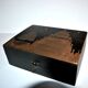 Box modernist box in wood and brass engraved DESIGN Artist JP Chevalier Dinanderie