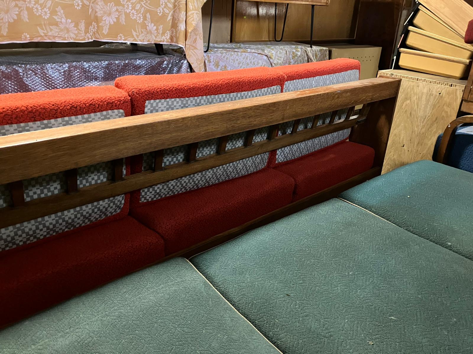 Mid century folding sofa in scandinavian style, 1960´s, czechoslovakia