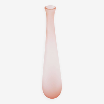 Pink frosted glass bottle