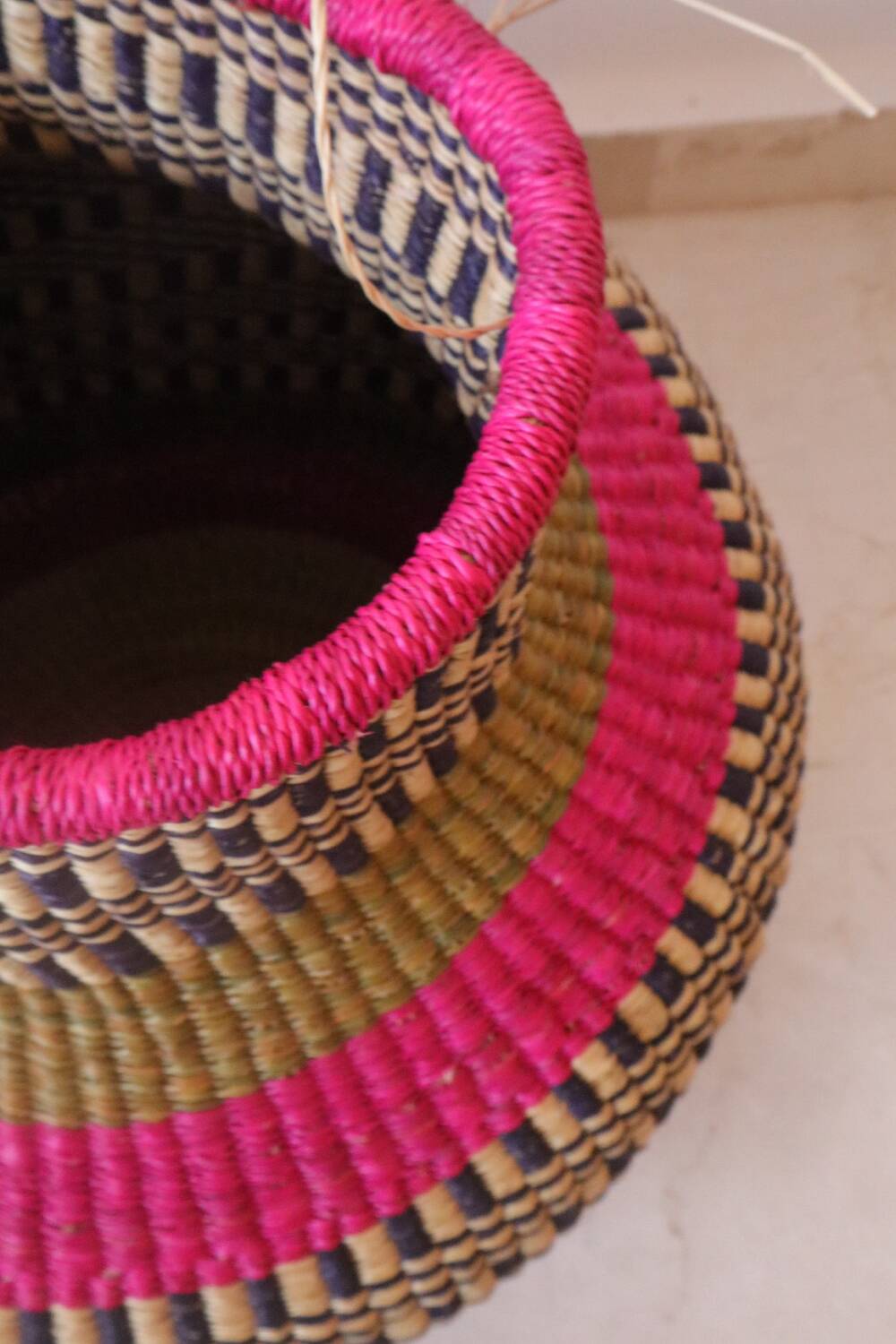 Colorful Bolga Basket African Decorative Basket