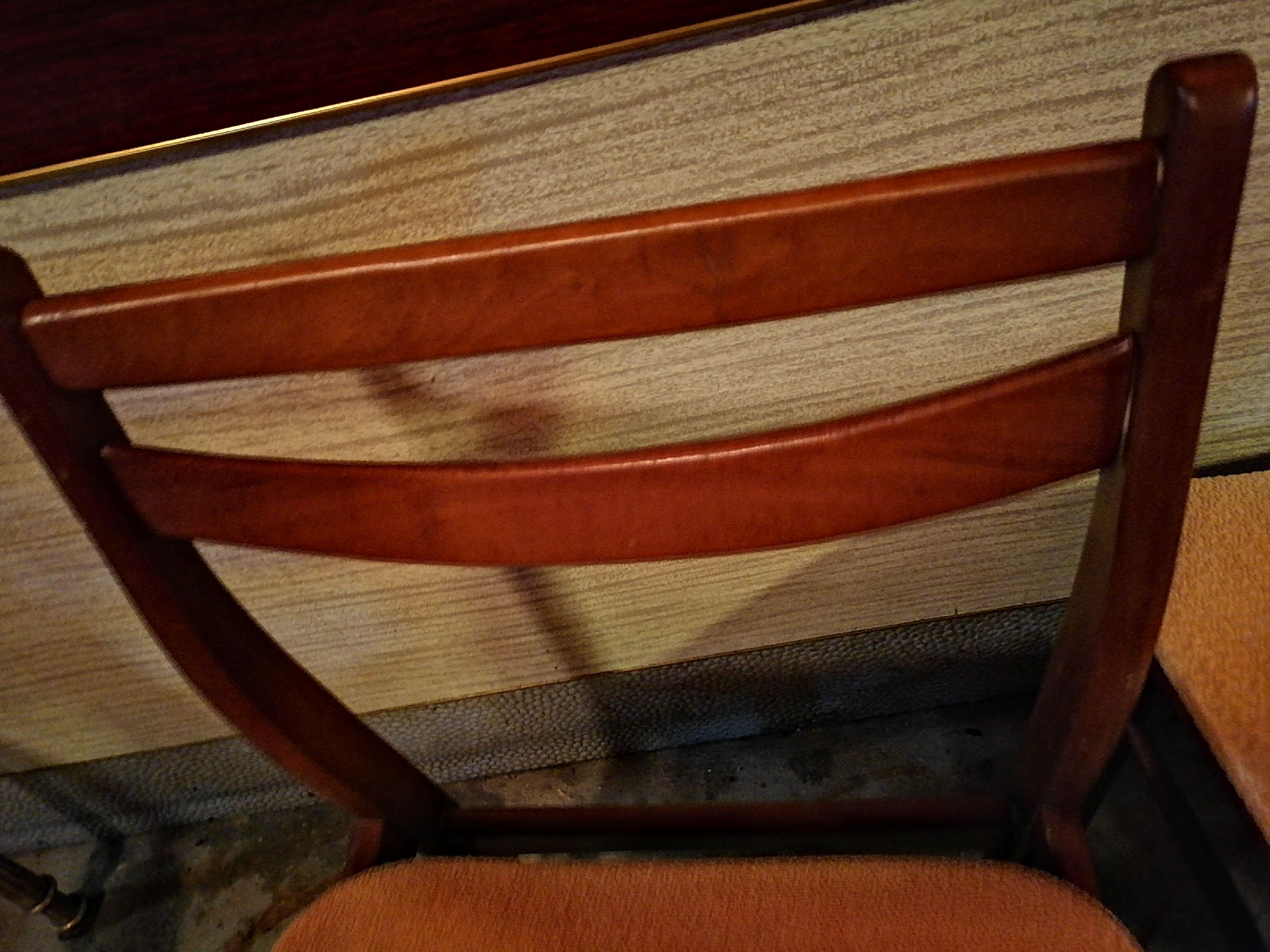 Set of 4 Scandinavian teak chairs 1960 fabric