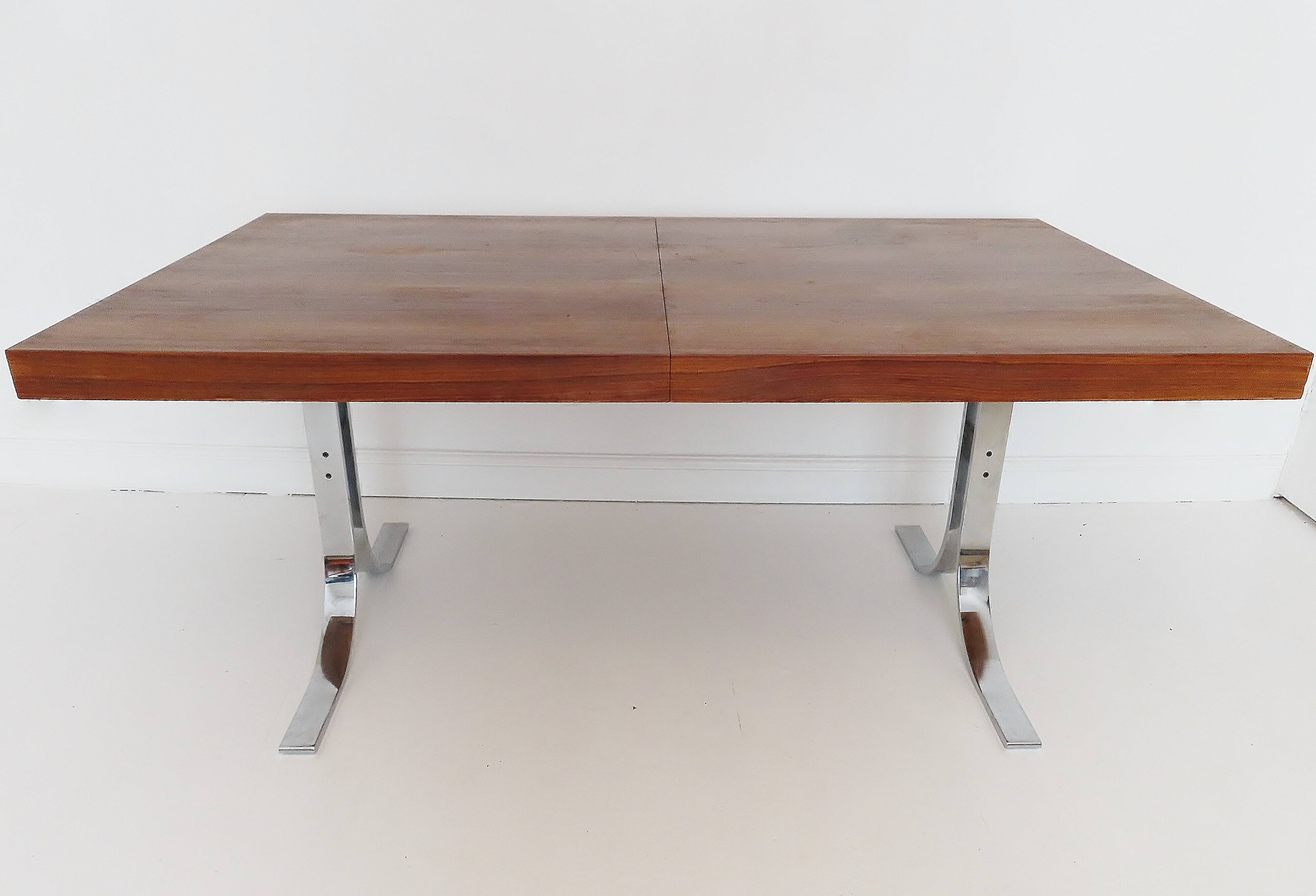 Rosewood Extending Dining Table By Milo Baughman For Thayer Coggin