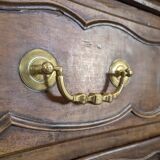 18th century Lyonnaise chest of drawers in carved walnut and bronze