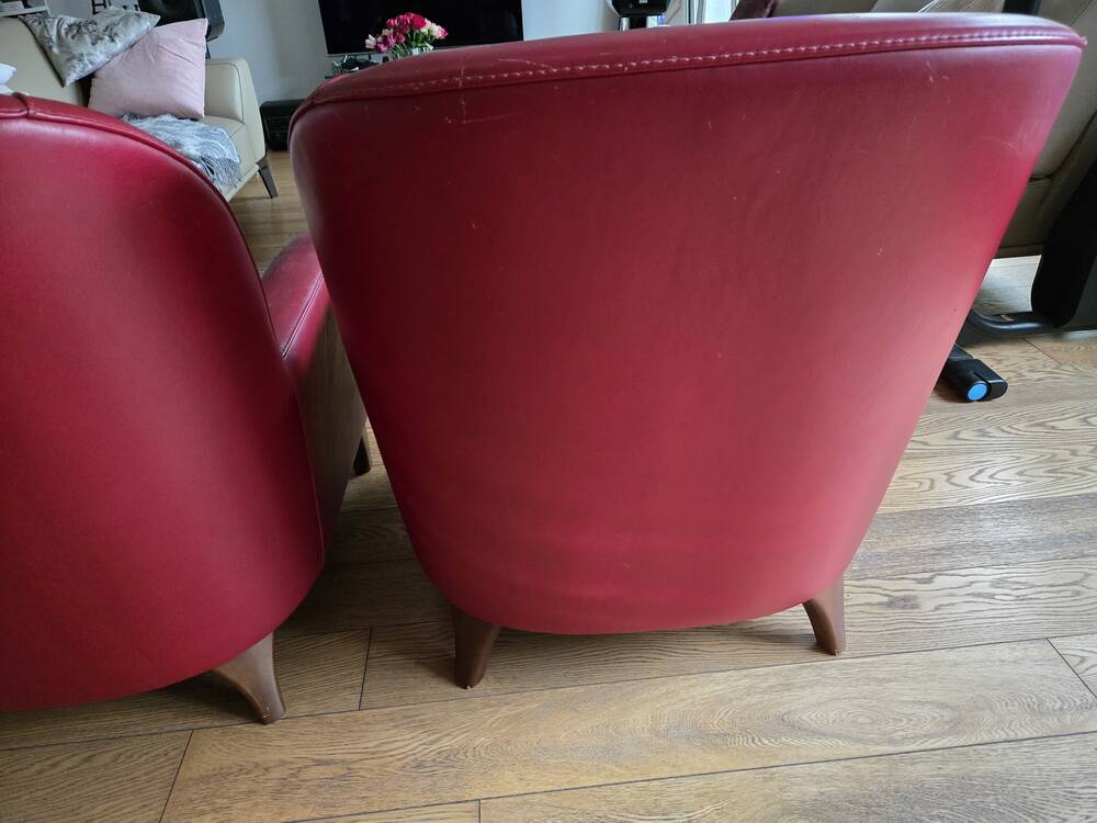 Roche Bobois Club Chairs Full Grain Leather