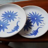 4 vintage ceramic plates Sars Poterie