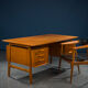 Mid-Century teak model 75 desk from Omann Jun, 1960s