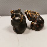 Two Royal Danish porcelain bears by Knud Kyhn