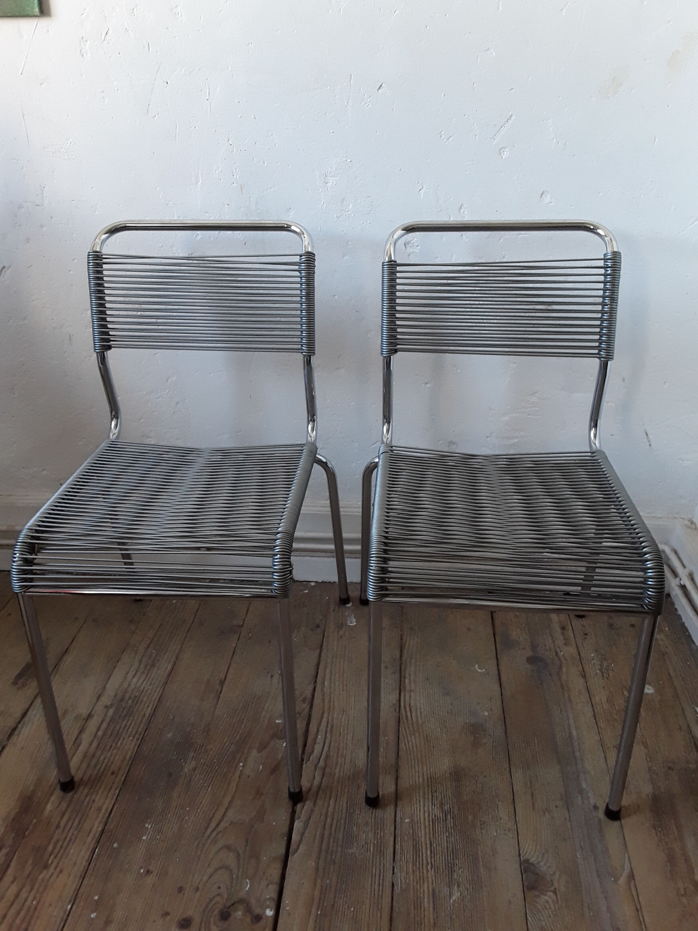 Chaises scoubidou vintages