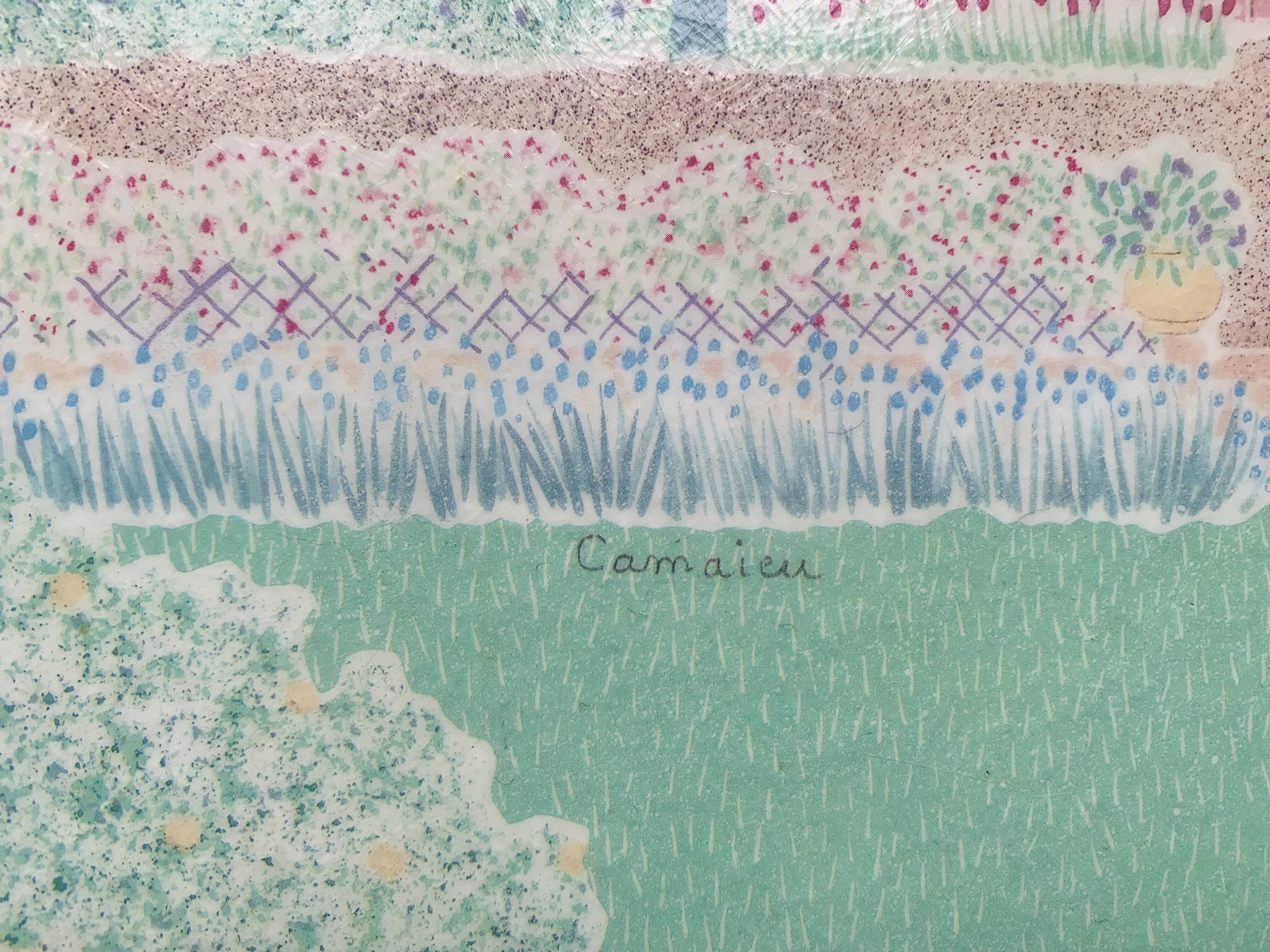 Vintage fiberglass and rattan tray - Sylvie Hétreau - Camaïeu - Alpac