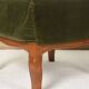Pair of Pouf, Footrest, in green velvet