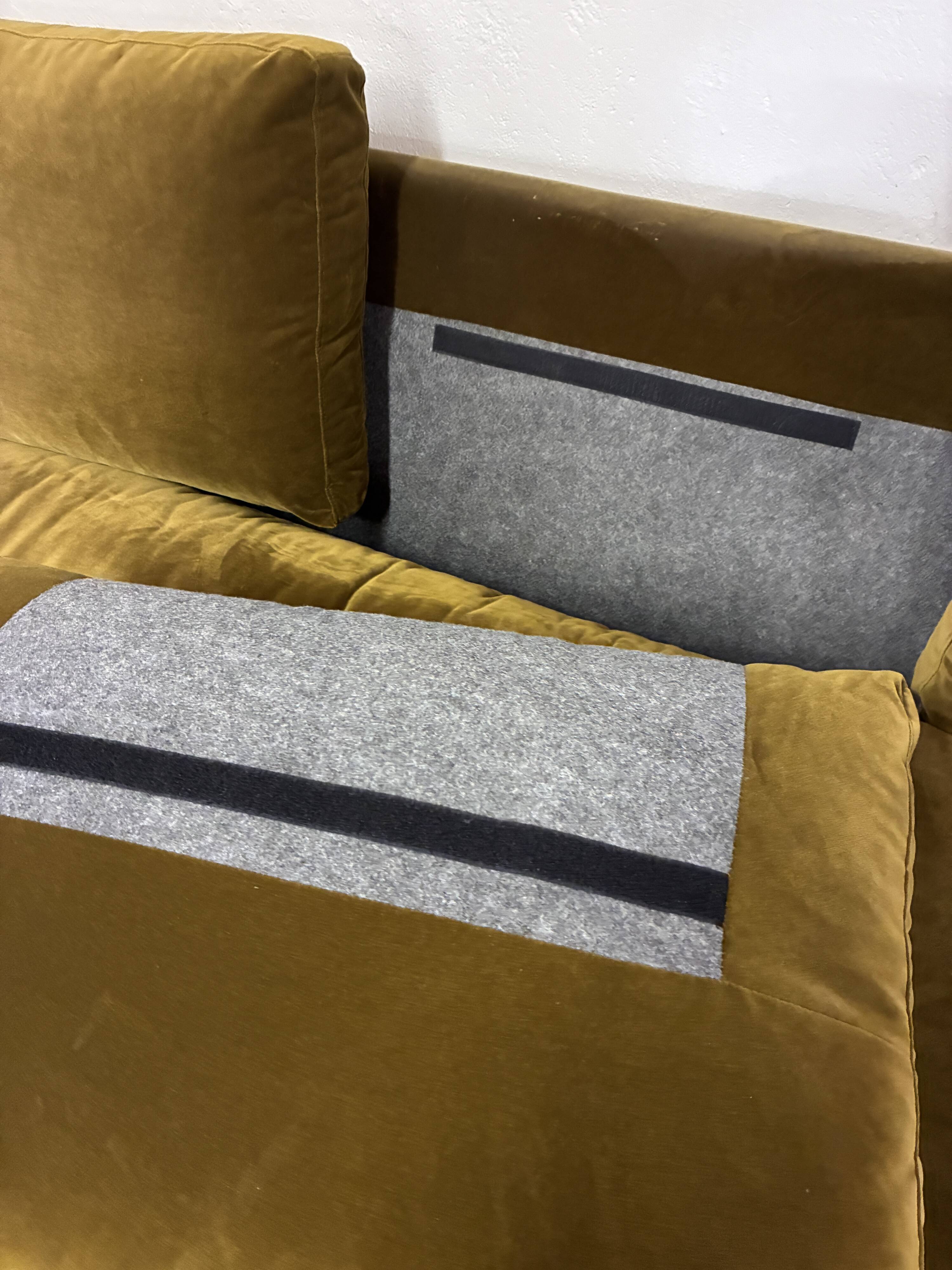 Large velvet sofa Kant 3/4 seats