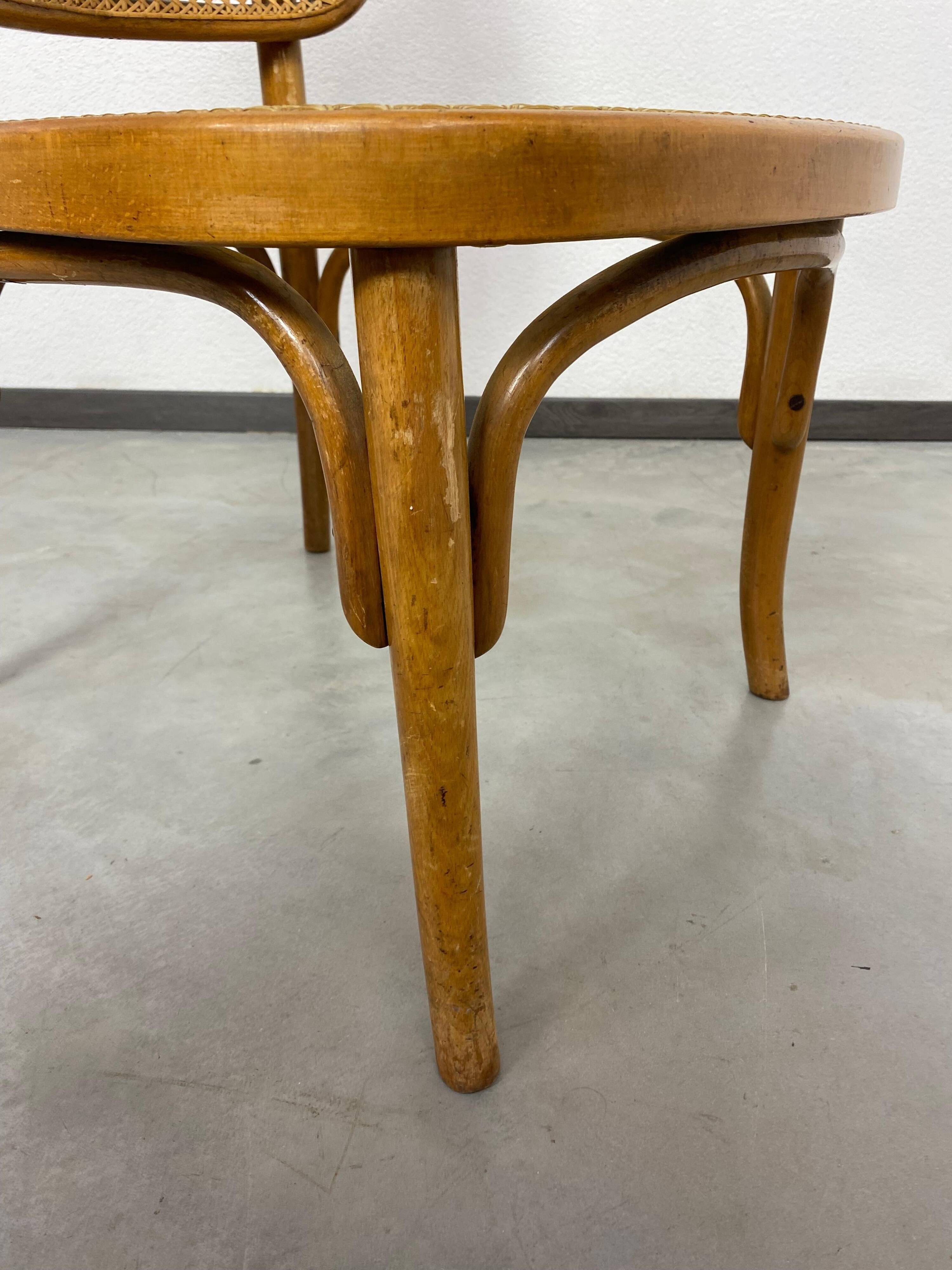 Set of 4 chairs model A821 by Adolf Gustav Schneck for Thonet Mundus