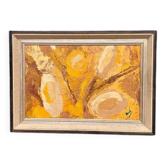 Original Swedish Oil on Panel – "Yellow Composition" – Signed – Vintage and Framed – 54 × 38 cm (21.3 in × 15 in)