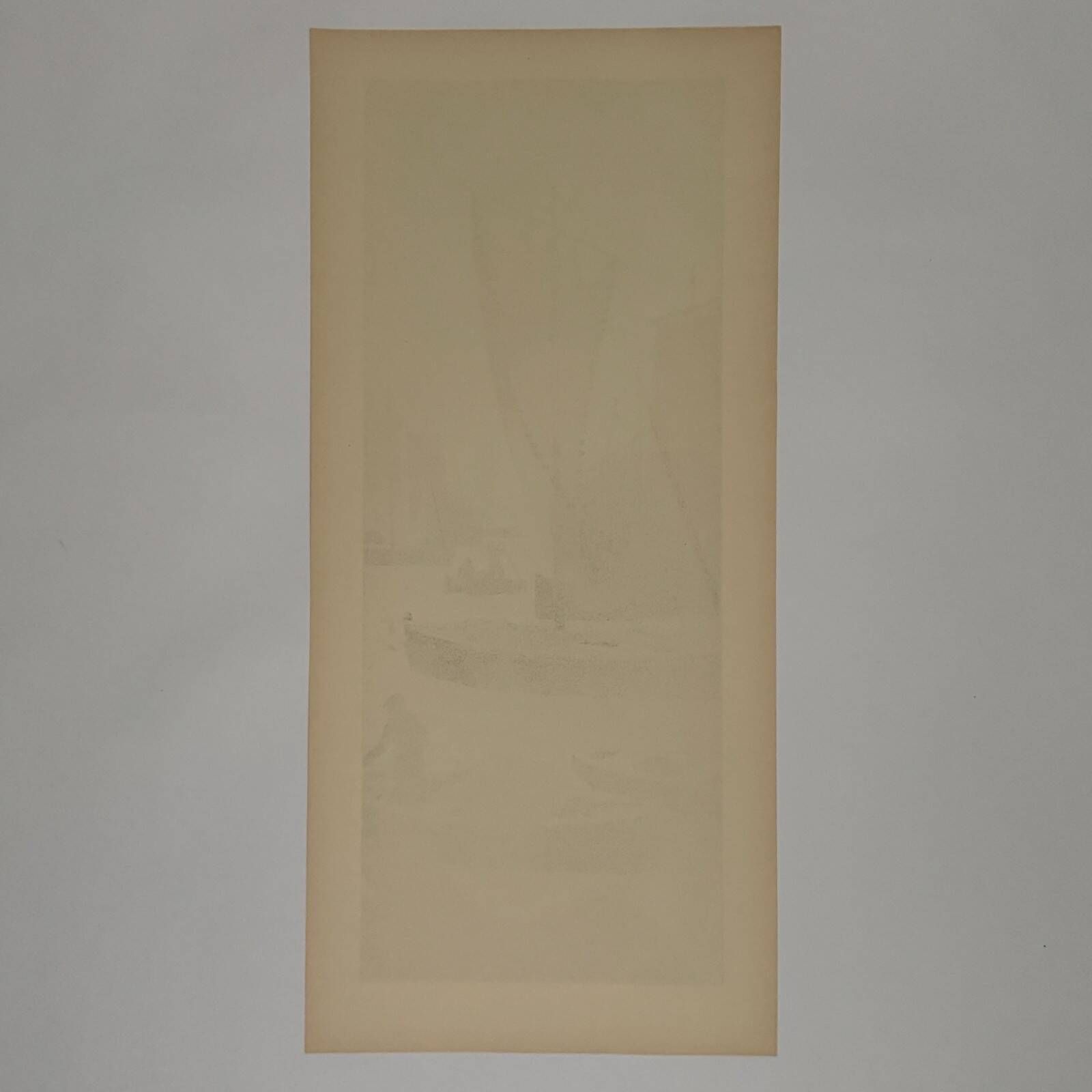 Lithographie par Henri Rivière La Féérie des Heures Le Premier Quartier