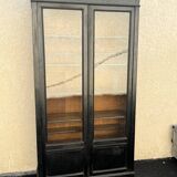 Large Napoleon 3 display case in blackened wood