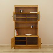 Henning Kjærnulf Oak Bookcase with Glass Doors, Danish 1960s